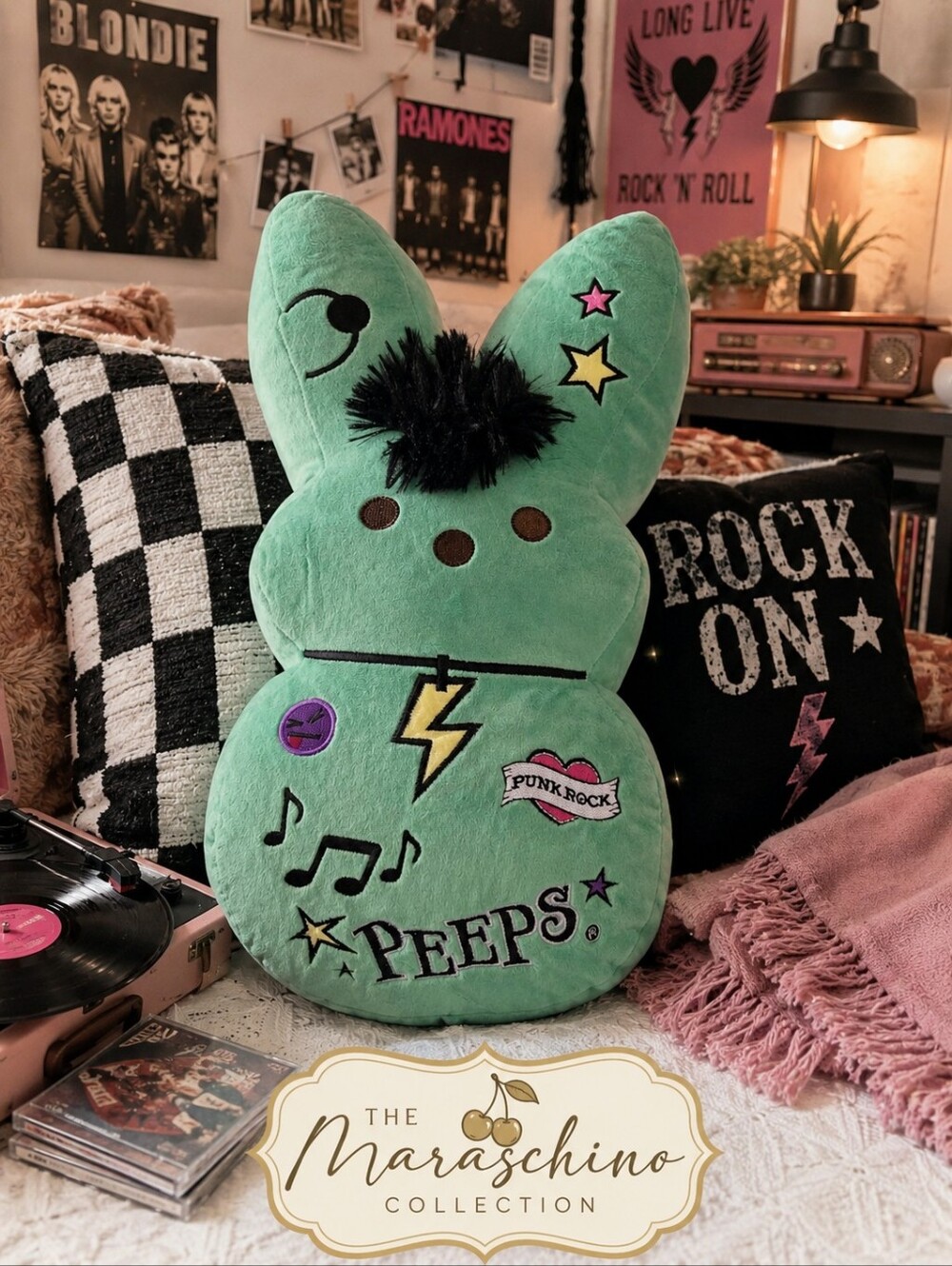 Peeps Punk Rock Bunny Plush 15" | Emo Collectible